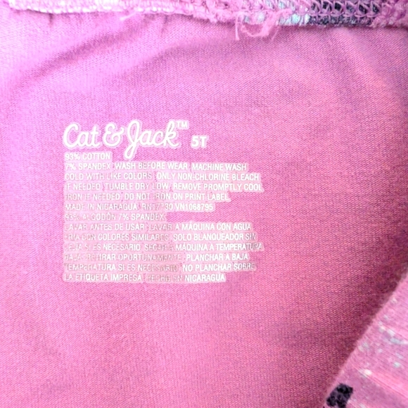Cat & Jack Girls Cotton Pink Celestial Print Leggings Size 5T - Picture 4 of 4